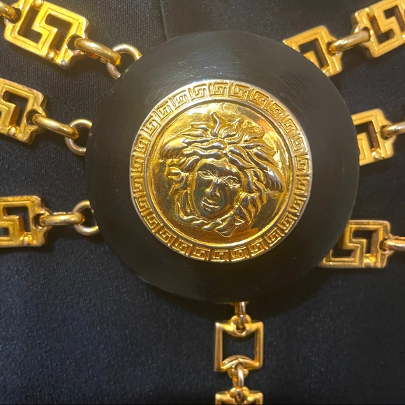 Gianna Versace Greek Key Bondage Collection Chain Medusa Belt - Picture 12 of 16